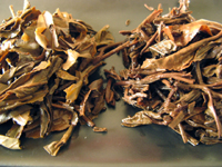 左「92紅帯青餅」　右「七子紅帯青餅」