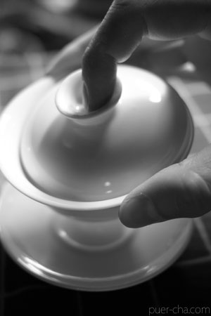 生茶のプーアール茶に蓋碗