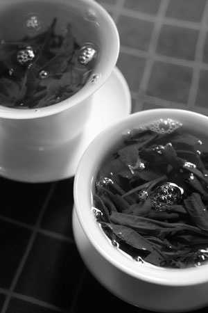 生茶のプーアール茶に蓋碗