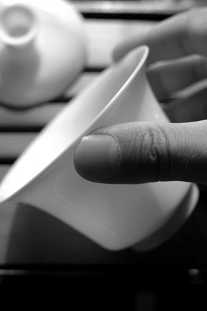 生茶のプーアール茶に蓋碗