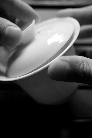 生茶のプーアール茶に蓋碗