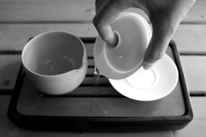 生茶のプーアール茶に蓋碗