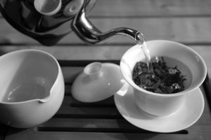 生茶のプーアール茶に蓋碗