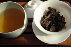 生茶のプーアール茶に蓋碗