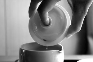 生茶のプーアール茶に蓋碗