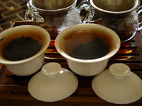 保存場所が異なるプーアール茶・プーアル茶