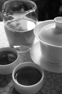 プーアル茶には蓋碗