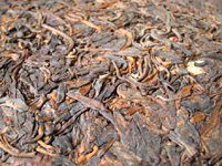 早期藍印鉄餅プーアル茶