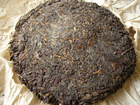 中茶牌簡体字鉄餅プーアル茶